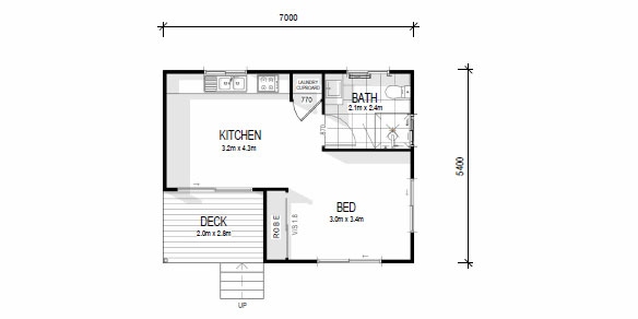 The Lagoon granny flat floorplan Koru Building Cairns